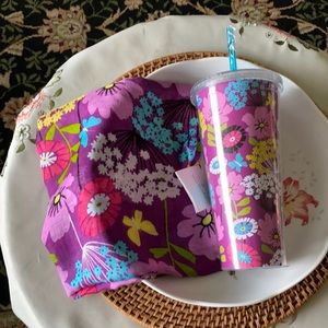 🌻SALE🌻VINTAGE, Soft Fringe Scarf with matching Tumbler